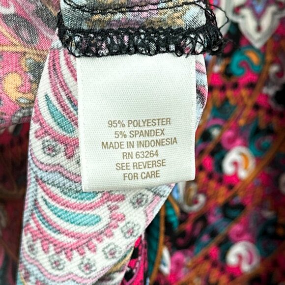 Dress Barn Peacock Pattern Sleeveless Zipper Front Maxi Dress Size XL - Picture 8 of 11